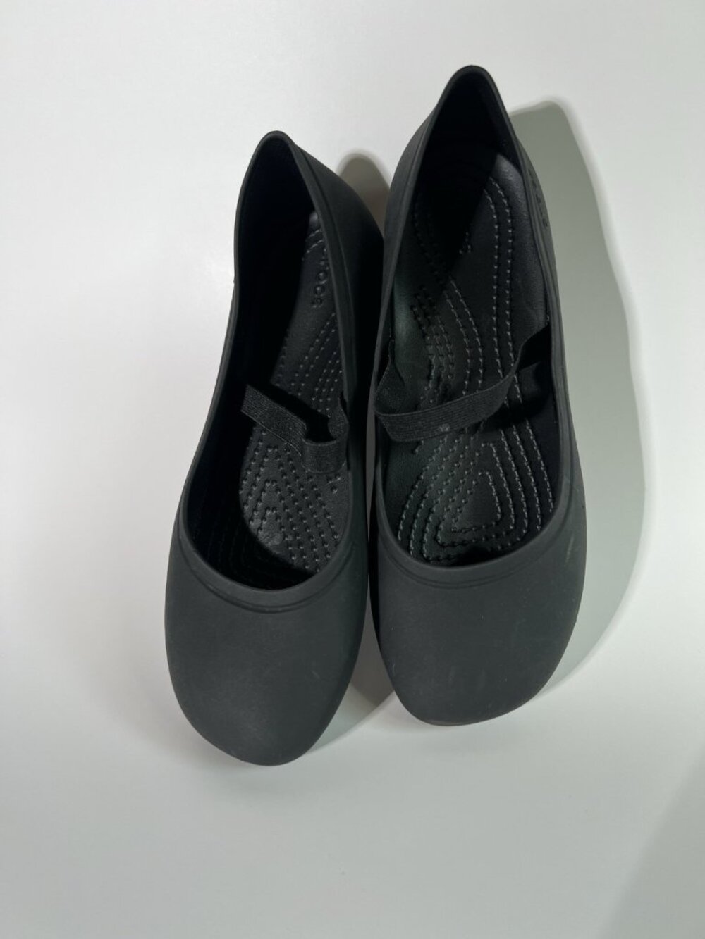CROCS Girls Black Mary Jane Ballet Flats size J 6 Classic